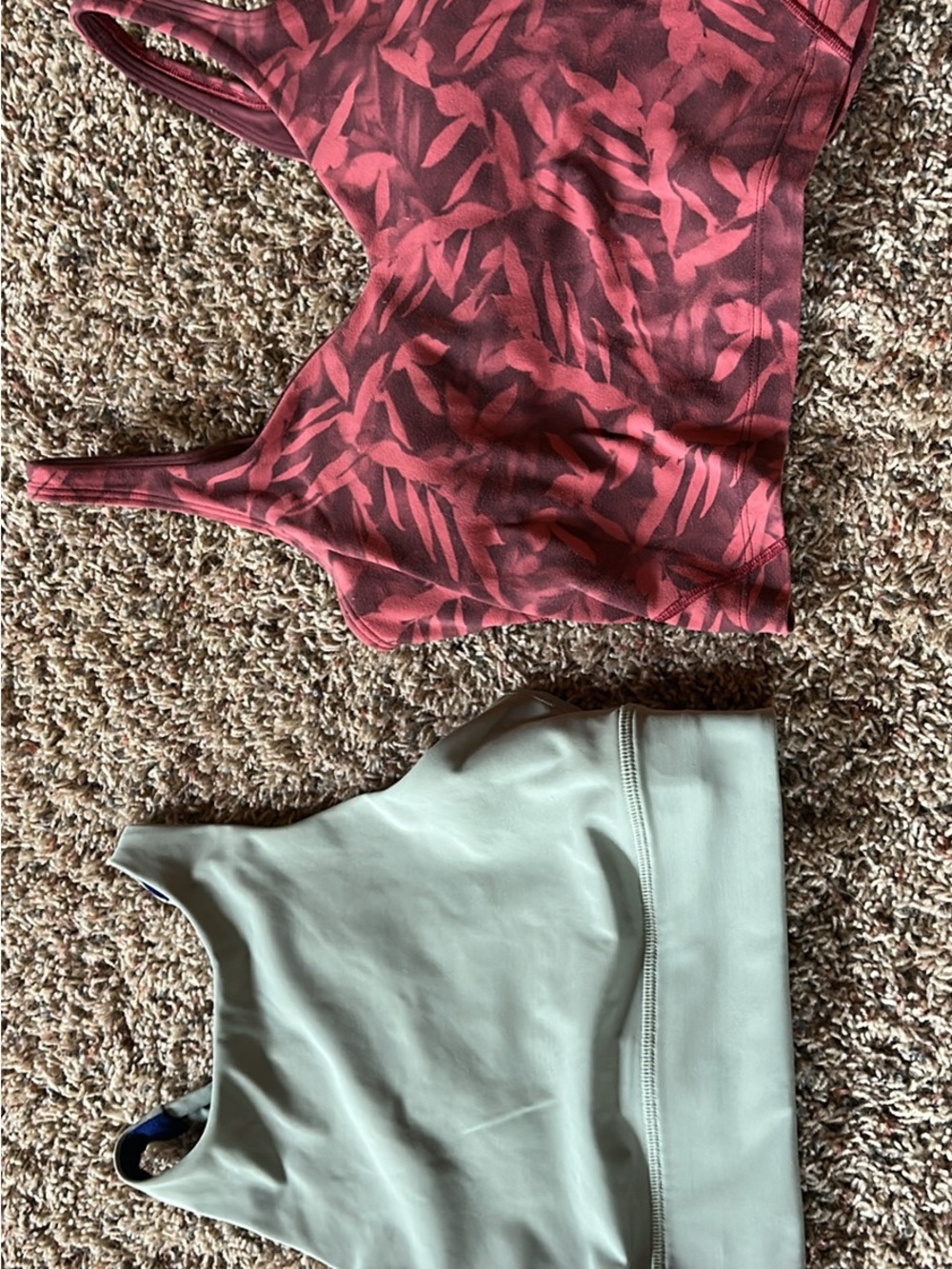 Women’s Red Patterned Crop Tank Top. Lot of 2, both size 4